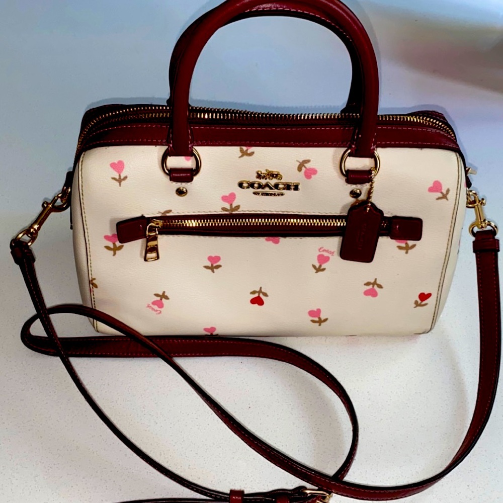Coach heart print crossbody